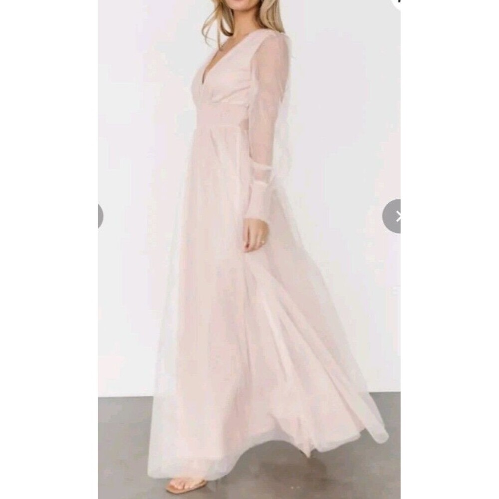 Baltic Born Layla Tulle Maxi Dress Shimmer Pink Romantic Floral Size 1XL NWT - Picture 2 of 16